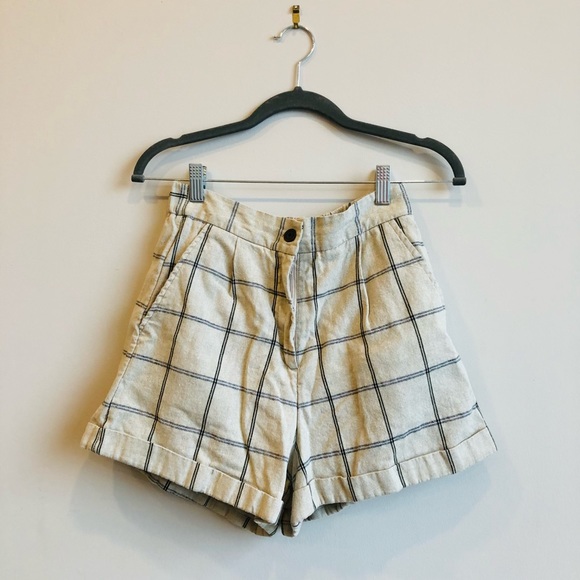 Brenda Tan Plaid Women’s Designer Cotton Cute Women's Blazer and Shorts Set M - Picture 2 of 9